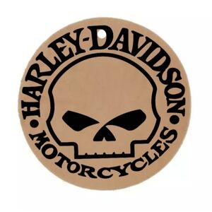 Harley Davidson skull leather key holder personalized